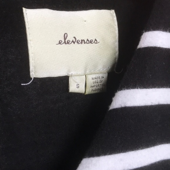 Anthropologie Elevenses Static Stripe Romper Draws - Picture 5 of 7